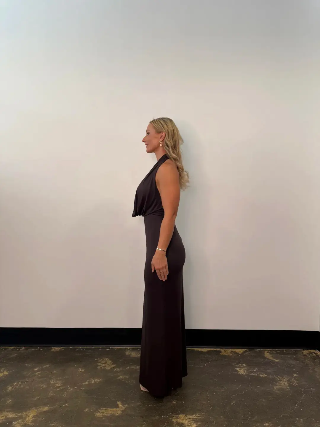 Bec & Bridge Nessie Cowl Neck Maxi Dress Dark Chocolate Size 8 for rent on The Volte - main image