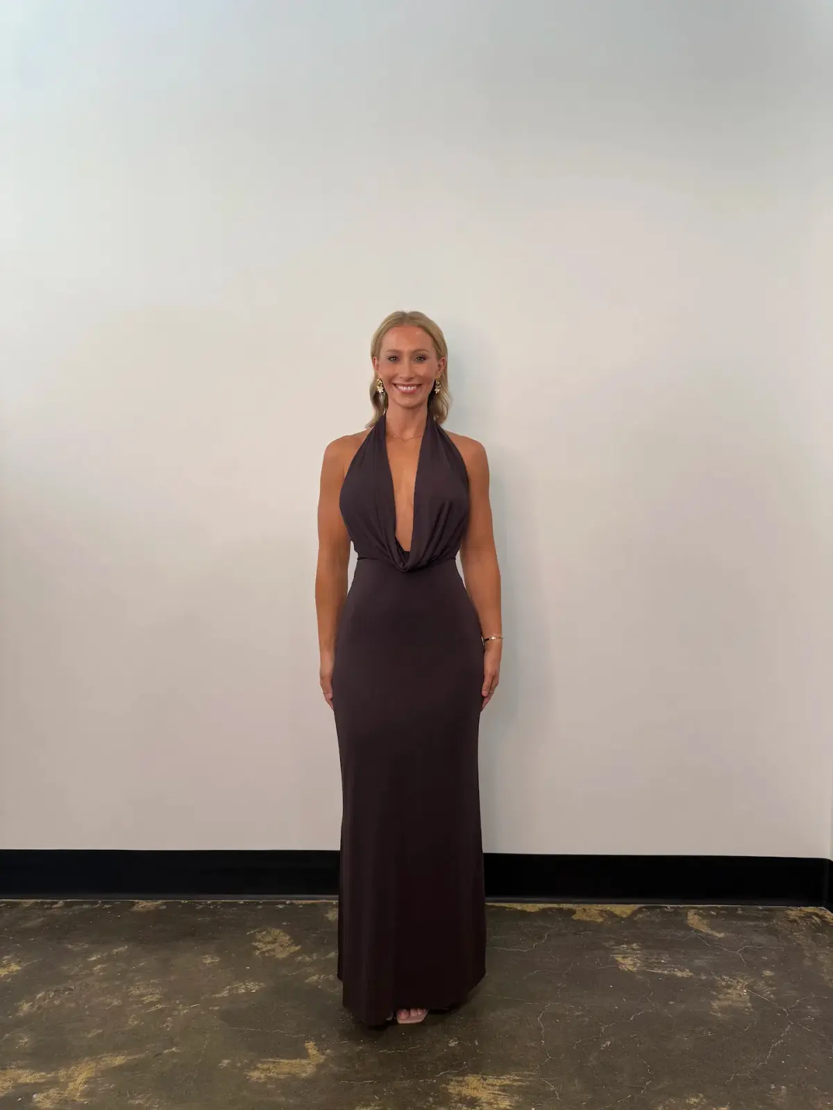 Bec & Bridge Nessie Cowl Neck Maxi Dress Dark Chocolate Size 8 - Image 1
