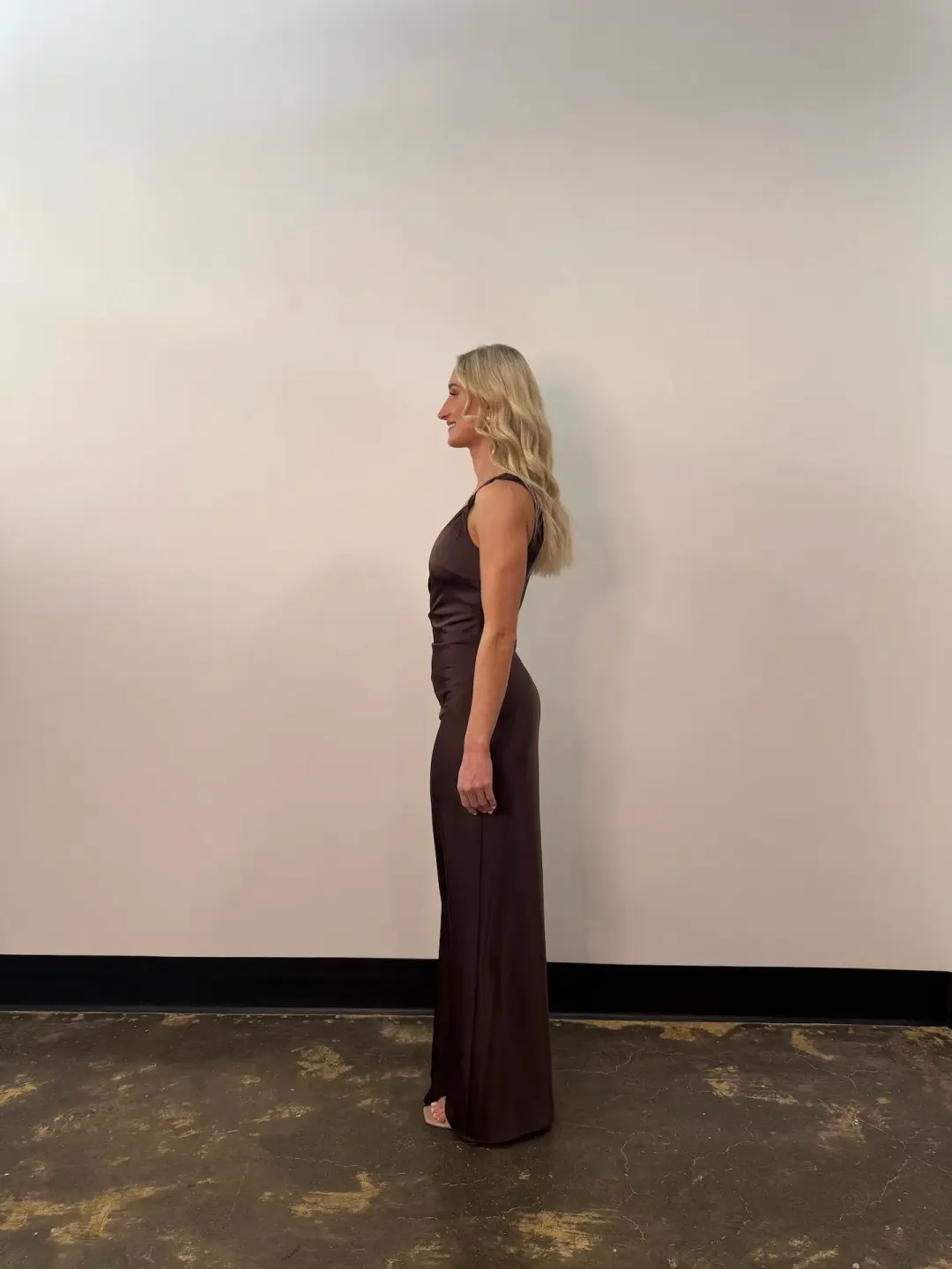 Bec & Bridge Lunetta Twist Strap Dress Dark Chocolate Size 10 for rent on The Volte - main image