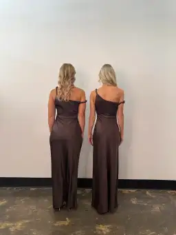 Bec & Bridge Lunetta Twist Strap Dress Dark Chocolate Size 10 for rent on The Volte - image 5