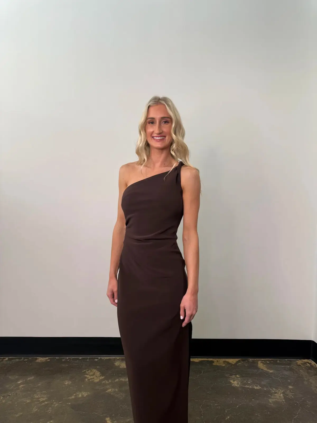 Bec & Bridge Ariven Asym Midi Dress in Dark Chocolate Size 10 - Image 1
