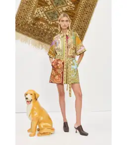 Alemais Clemenza Spliced Mini Dress Multi Size AU 8 for rent on The Volte - image 4