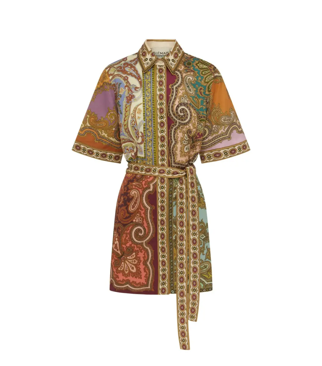 Alemais Clemenza Spliced Mini Dress Multi Size AU 8 for rent on The Volte - main image