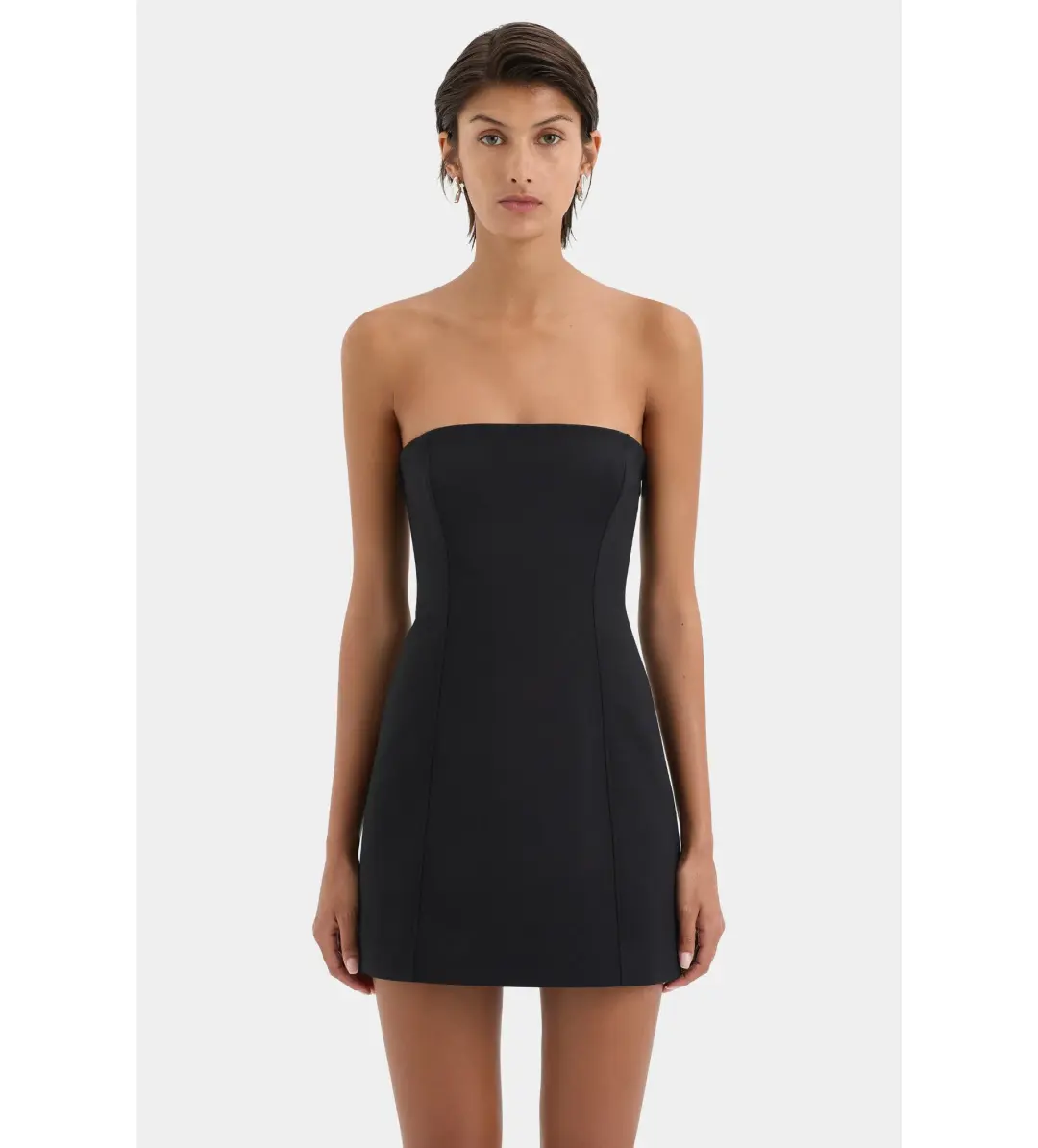 Sir the Label Sandrine Strapless Mini Dress Black Size 1 AU 8 for rent on The Volte - main image
