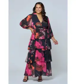 Curve Project Temptress Dress in Pink Dusk Size