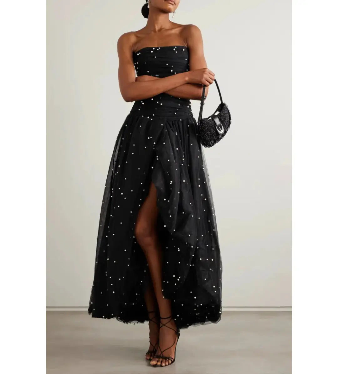Aje Juniper Gown Black Size L AU 12 for rent on The Volte - main image
