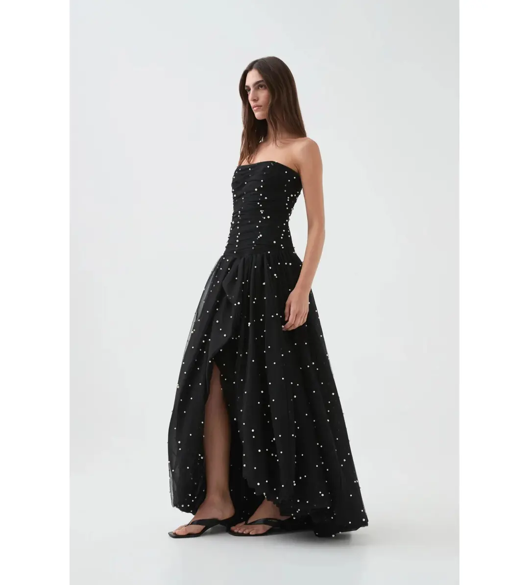 Aje Juniper Gown Black Size L AU 12 for rent on The Volte - main image