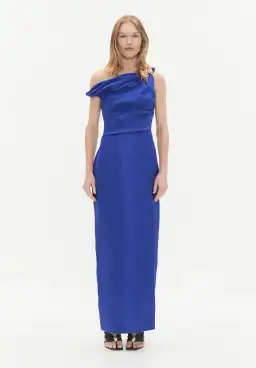 Aje Bridgette Midi Dress Cobalt Blue Size 12 for rent on The Volte - image 1