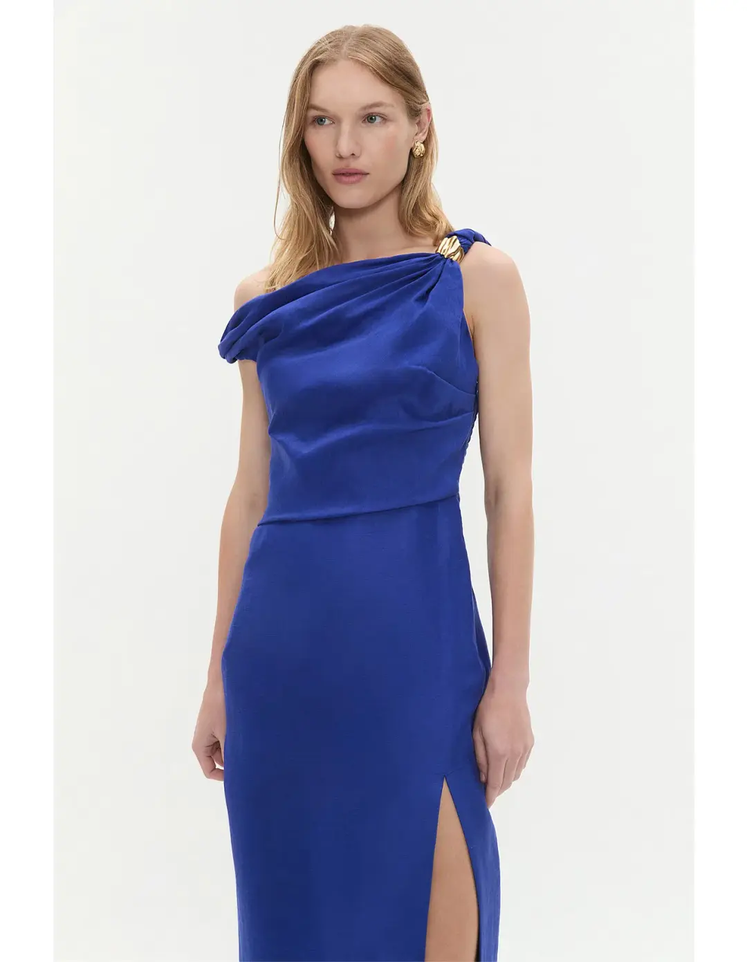 Aje Bridgette Midi Dress Cobalt Blue Size 12 for rent on The Volte - main image