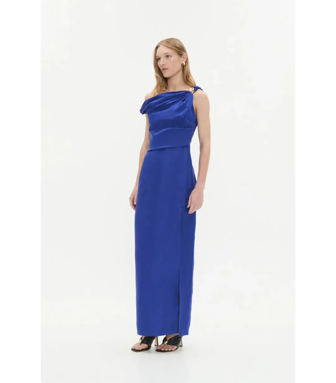 Aje Bridgette Maxi Dress Bright Blue Size AU 10 for rent on The Volte - main image