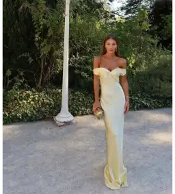 Natalie Rolt Bridget Maxi Dress in Lemon Size AU 6 for rent on The Volte - image 3