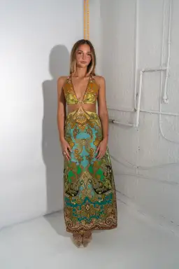 Alemais Clemenza Cut Out Midi Dress Multi Size 6