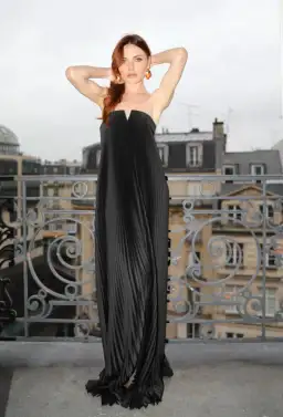L'Idee Black Tie Gown Dress Noir Black Size 8 for rent on The Volte - image 1