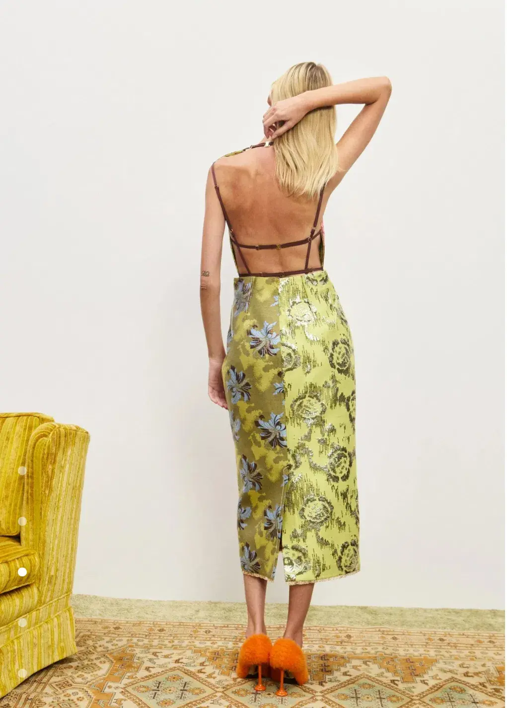 Alemais Adriana Jacquard Midi Gown Multi Size AU 10 for rent on The Volte - main image
