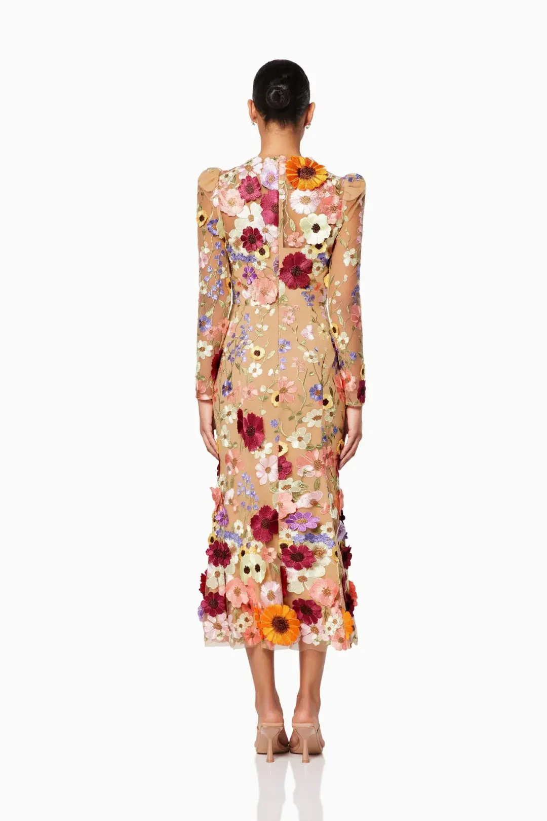 Elliatt Shannon Floral Midi Dress In Pink Size M / AU 10 for rent on The Volte - main image