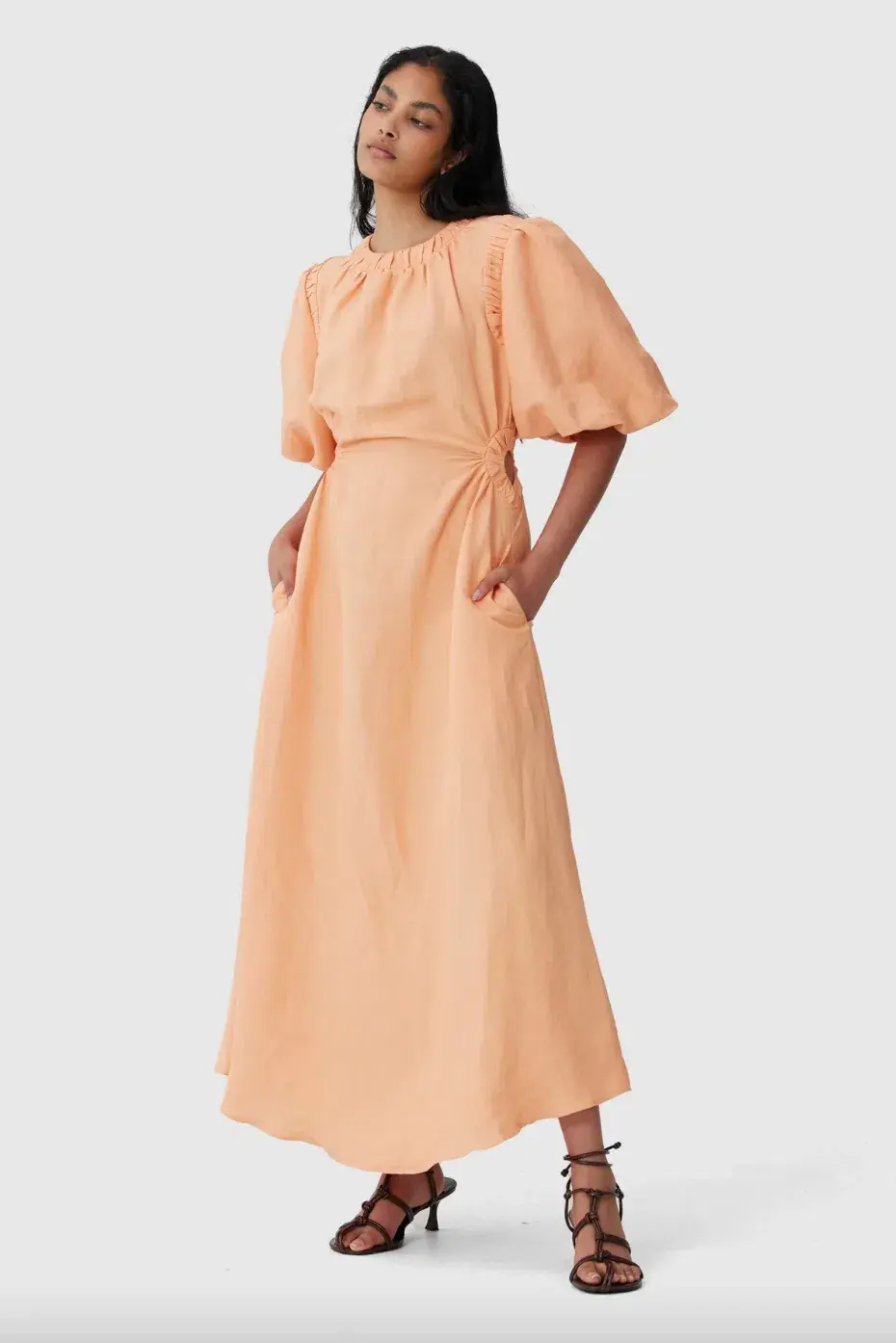 C/Meo Collective Now & Forever Dress Orange Size AU 12 for rent on The Volte - main image