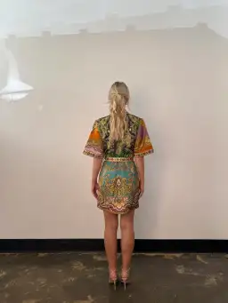 Alemais Clemenza Spliced Mini Dress Multi Size 8 for rent on The Volte - image 2