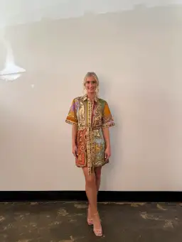 Alemais Clemenza Spliced Mini Dress Multi Size 8 for rent on The Volte - image 1