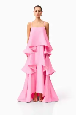 Elliatt Tilly Tiered Maxi Dress Pink Size M / AU 10 for rent on The Volte - image 1