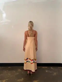 Bohemian Traders Fruity Slip Maxi Dress Peach Size 10 for rent on The Volte - image 3