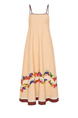 Bohemian Traders Fruity Slip Maxi Dress Peach Size 10 for rent on The Volte - image 4