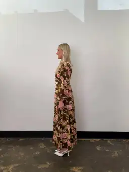 BOHEMIAN TRADERS JULIET SCOOP NECK MIDI / CHOCOLATE / SIZE 8 for rent on The Volte - image 2