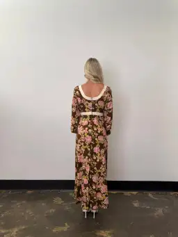 BOHEMIAN TRADERS JULIET SCOOP NECK MIDI / CHOCOLATE / SIZE 8 for rent on The Volte - image 3