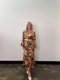 BOHEMIAN TRADERS JULIET SCOOP NECK MIDI / CHOCOLATE / SIZE 8 for rent on The Volte - image 1