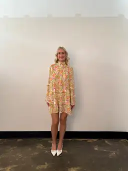 Bohemian Traders Sundance Flare Sleeve Mini in Multi Floral Size 10 for rent on The Volte - image 3