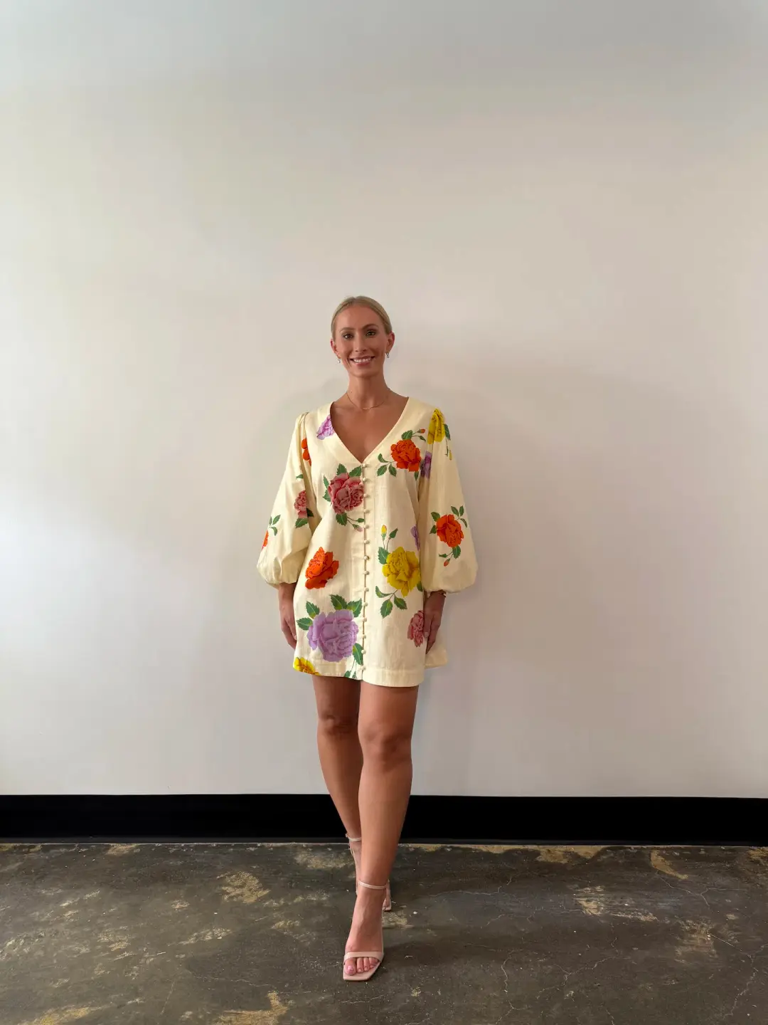 Bohemian Traders Rosetta Mini Dress Cream Size AU 14 for rent on The Volte - main image