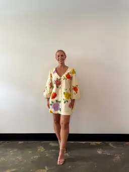 Bohemian Traders Rosetta Mini Dress Cream Size AU 14 for rent on The Volte - image 2