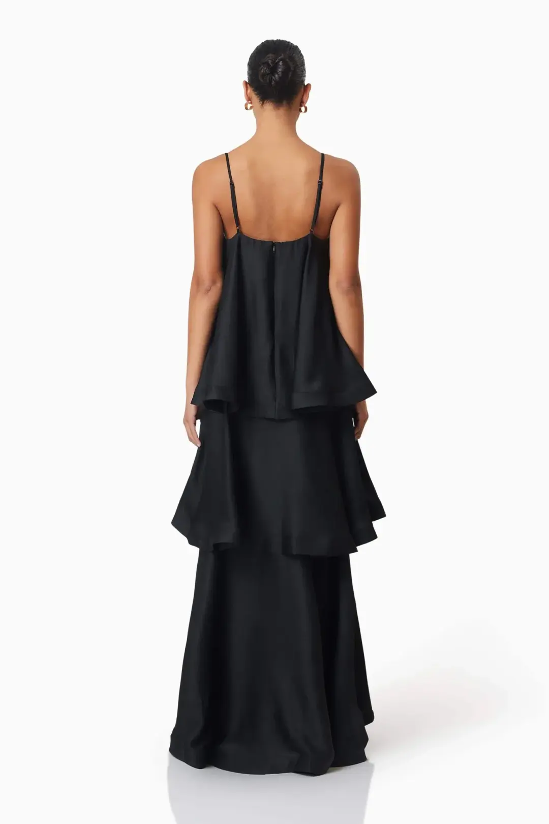 Elliatt Tilly Tiered Maxi Dress Black Size 8 for rent on The Volte - main image