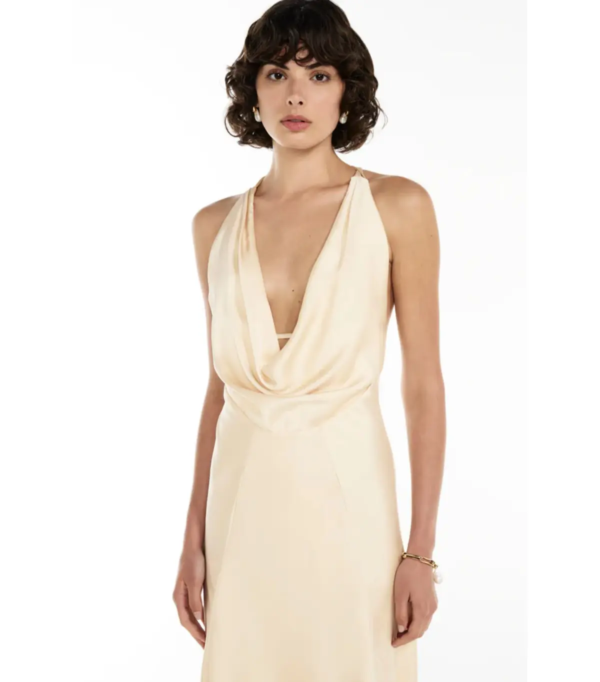 Manning Cartell Charmed Cowl Slip Maxi Dress Champagne Size AU 8 - Image 2