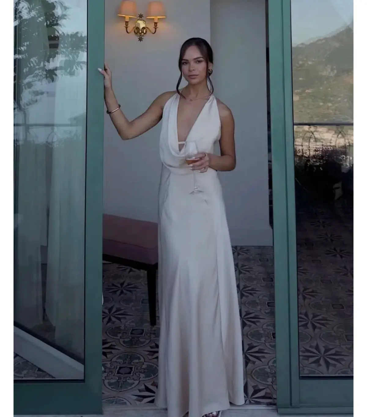 Manning Cartell Charmed Cowl Slip Maxi Dress Champagne Size AU 8 - Image 5