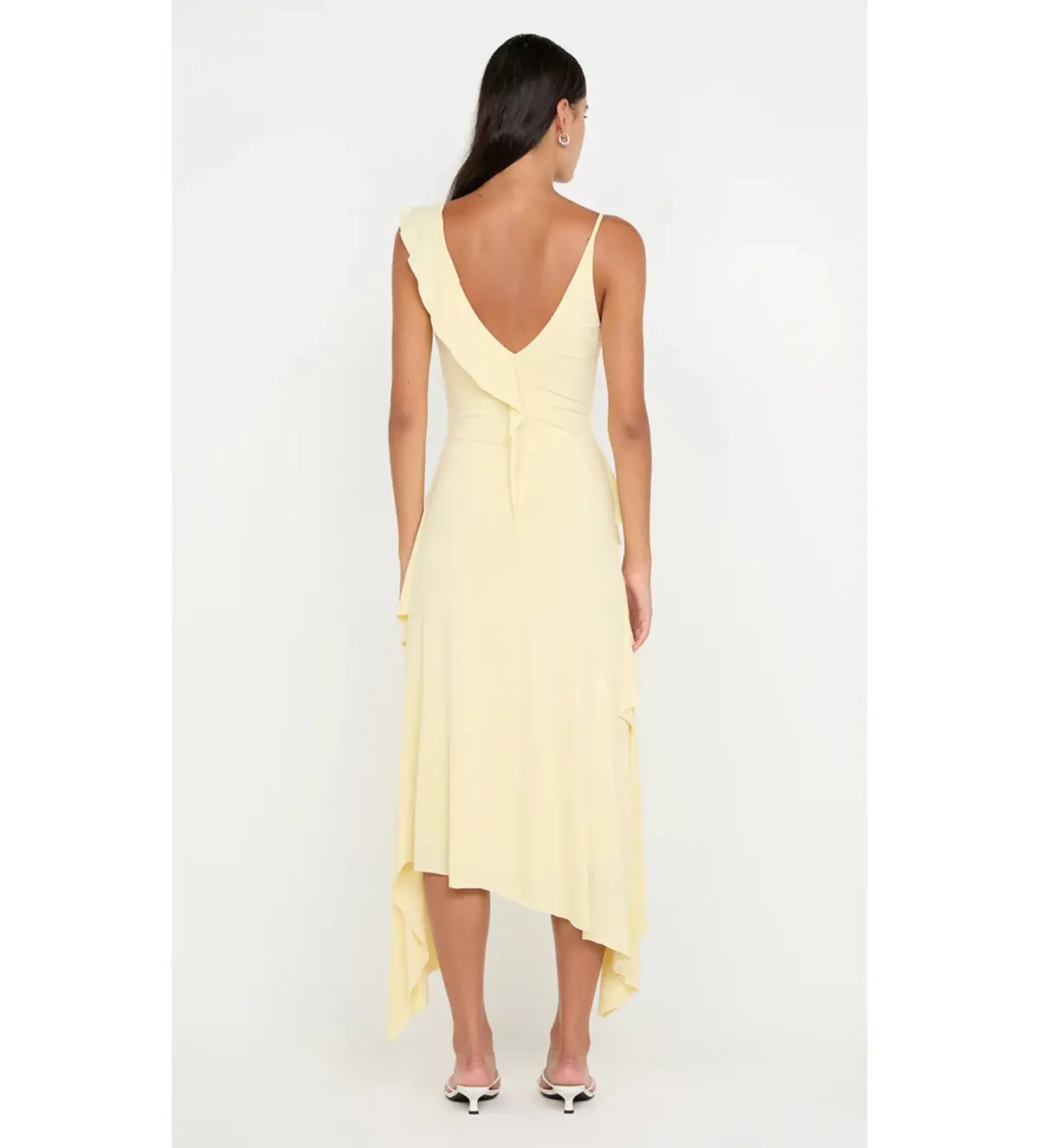 Bec & Bridge Marnie Asym Midi Dress Butter Size AU 8 - Image 4