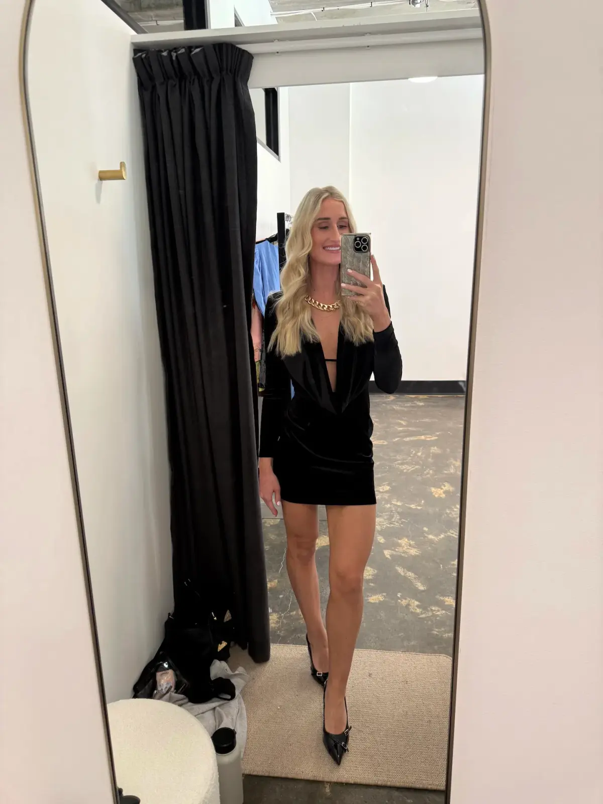 Love Nookie Nina Long Sleeve Mini Dress in Black, Size 10 - Image 2