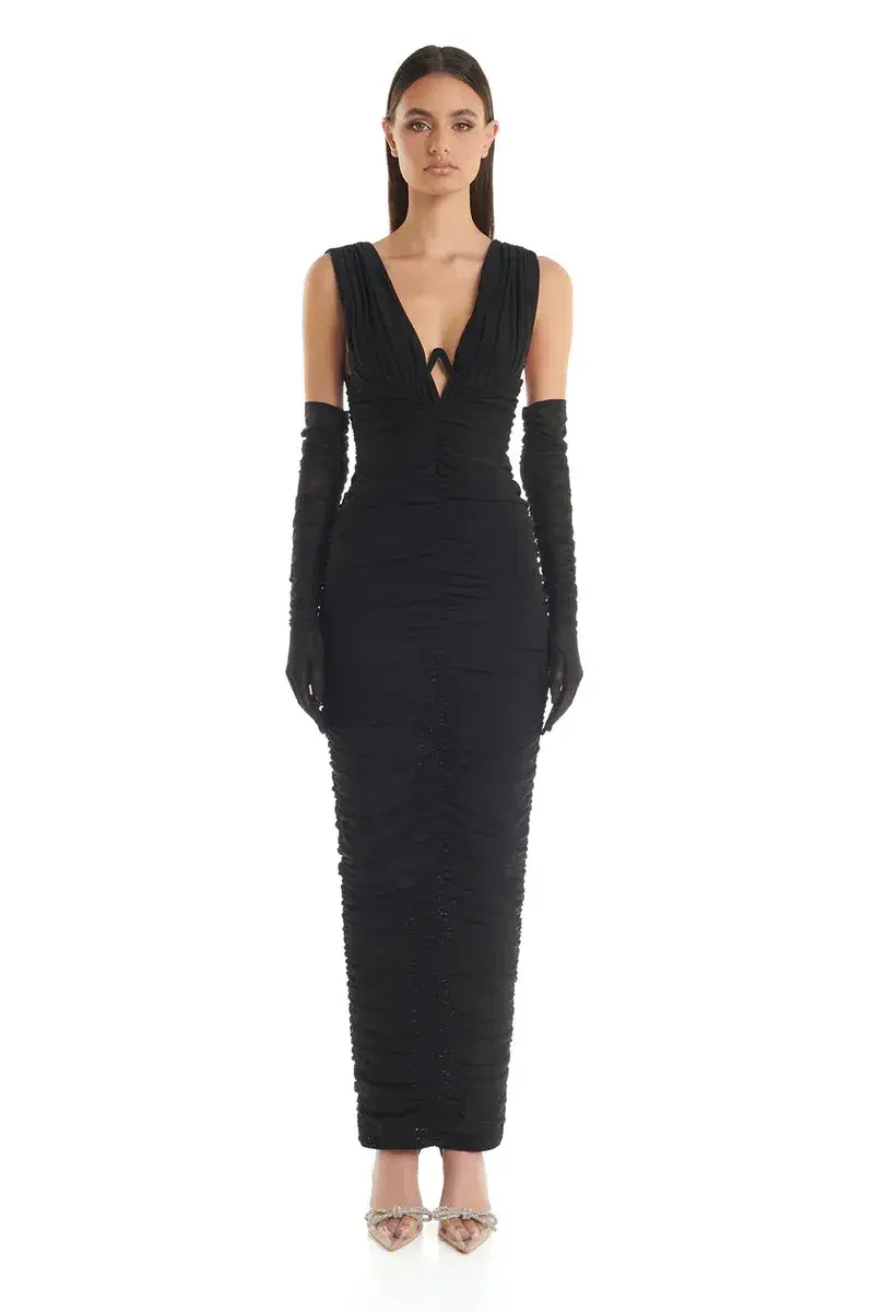 Eliya The Label Anna Maxi Dress Black Size 6 for rent on The Volte - main image