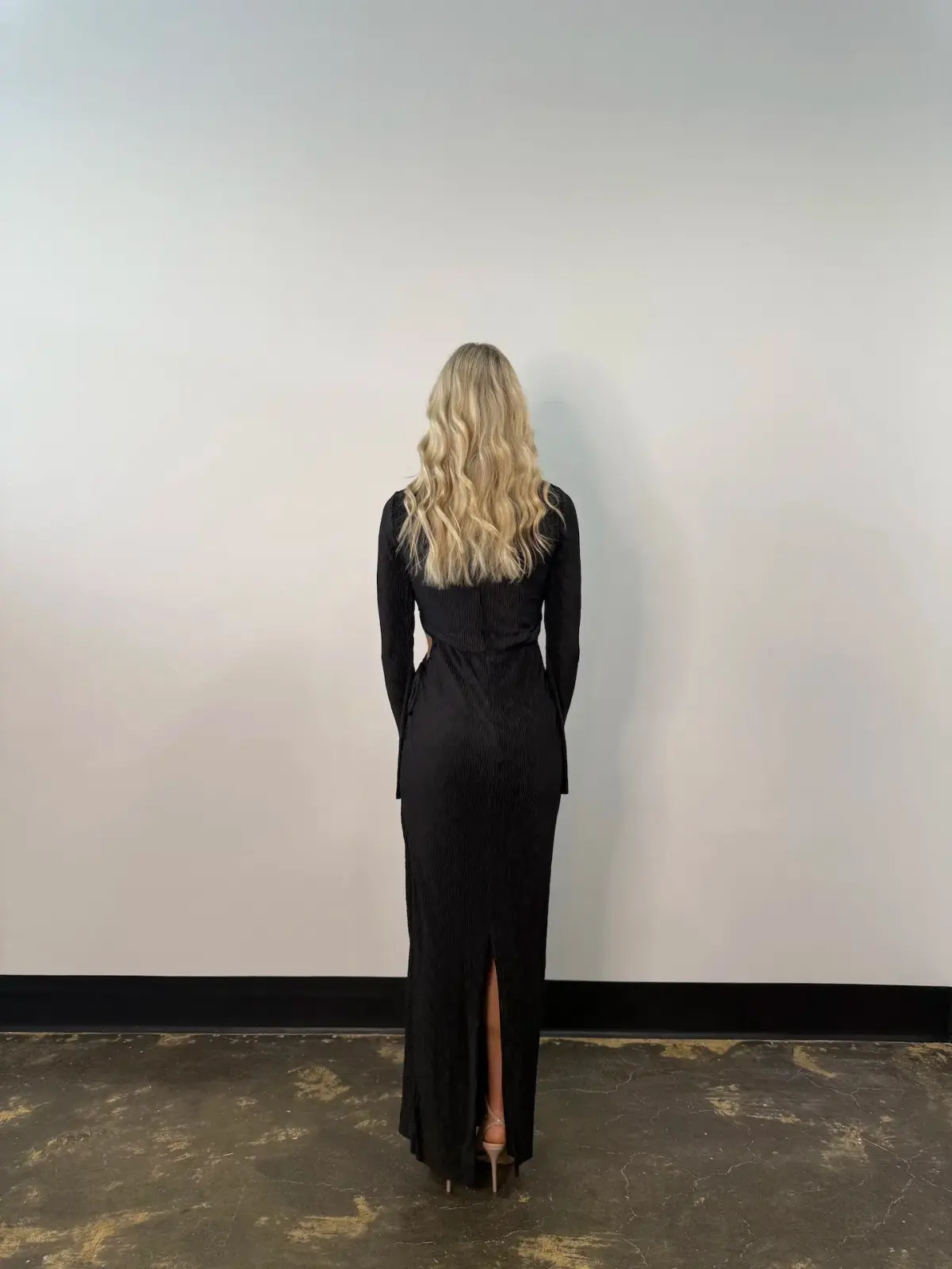 Love Nookie Mirage L/S Maxi Gown Black Size AU 8 - Image 3