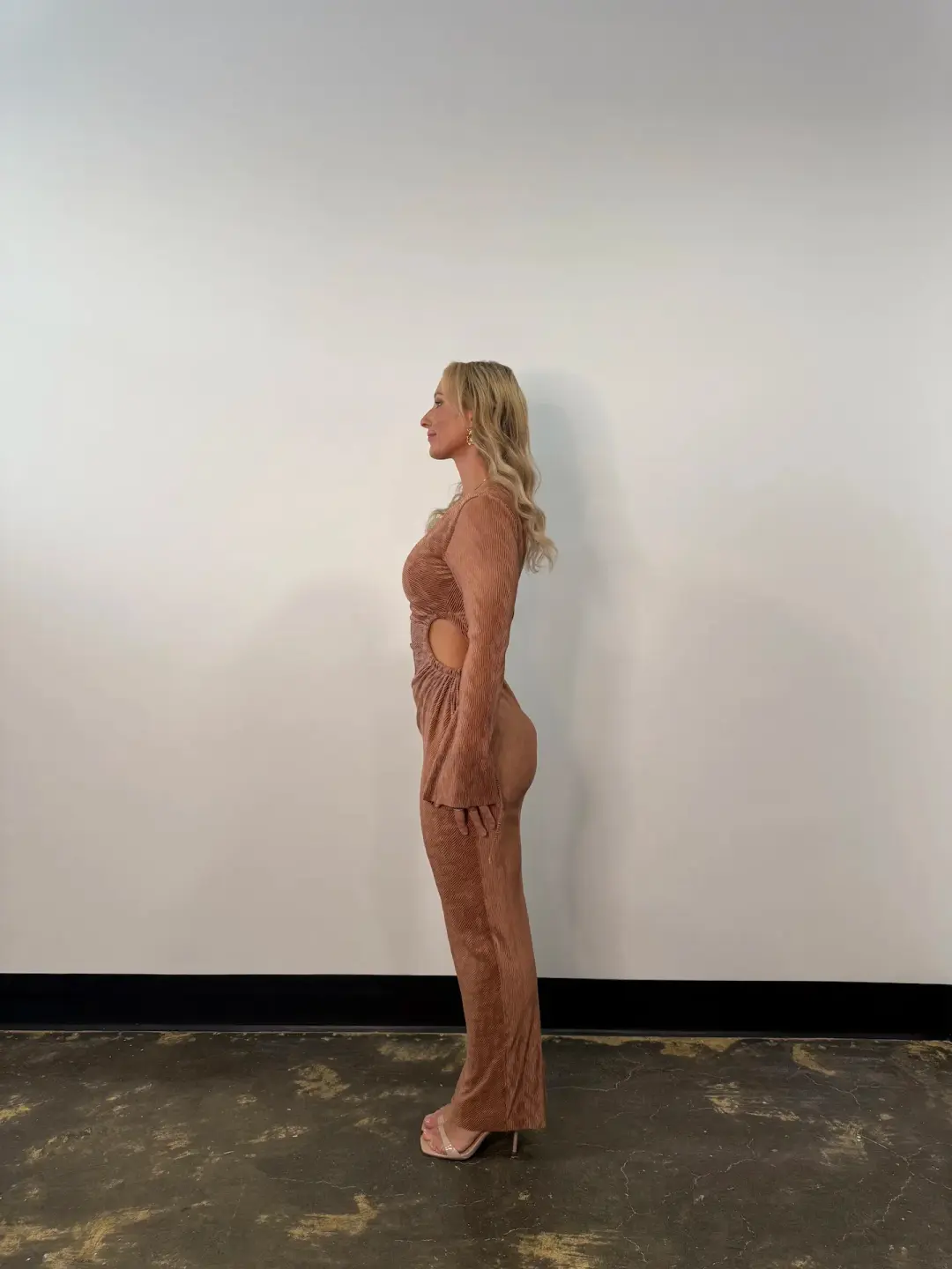 Love Nookie Mirage LS Gown in Mocha Size 10 for rent on The Volte - main image