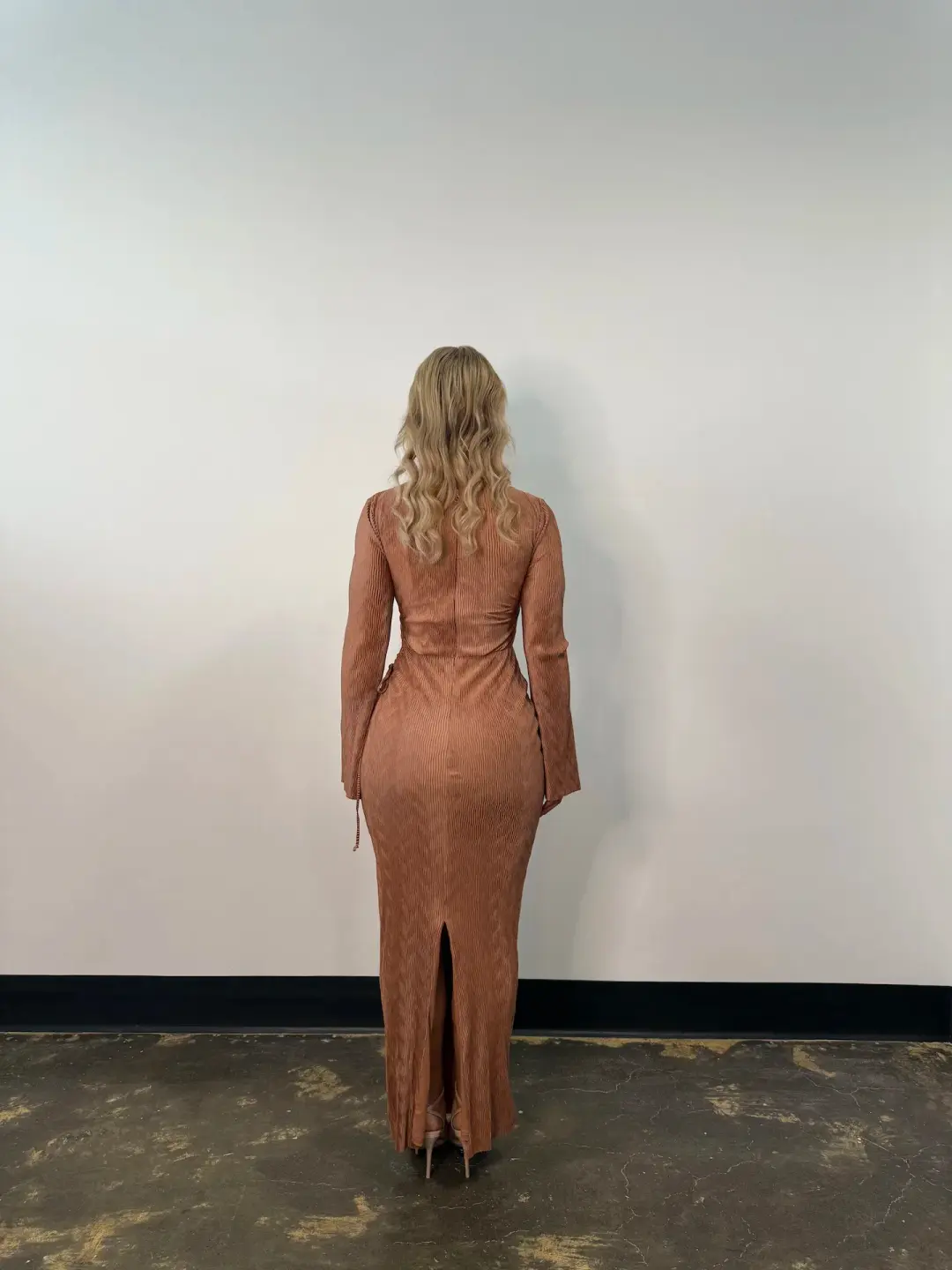 Love Nookie Mirage LS Gown in Mocha Size 10 for rent on The Volte - main image