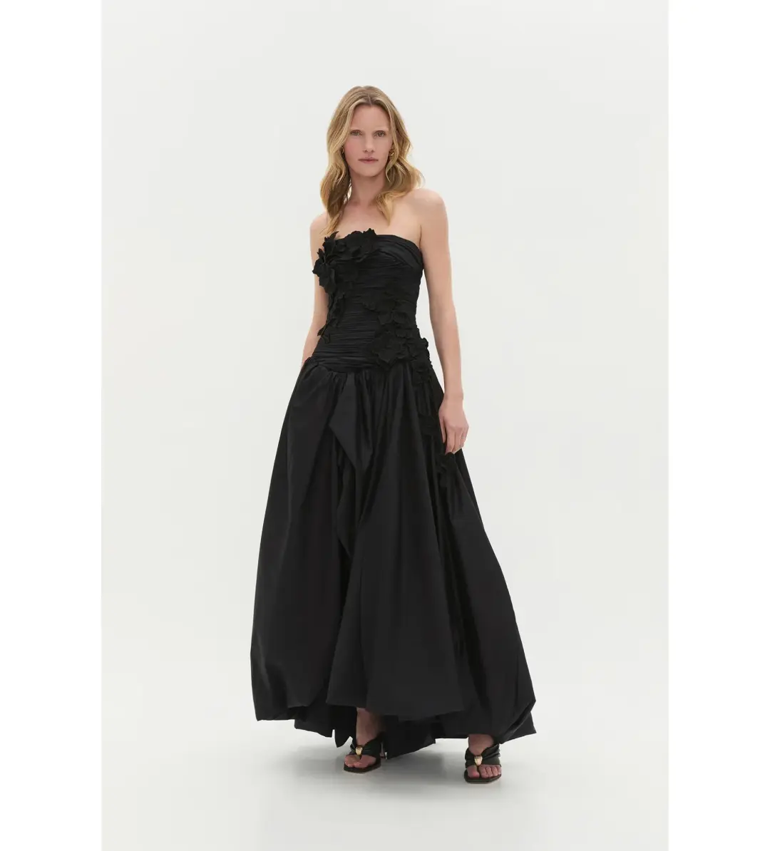 Aje Splendour Flower Gown in Black Size AU8 for rent on The Volte - main image
