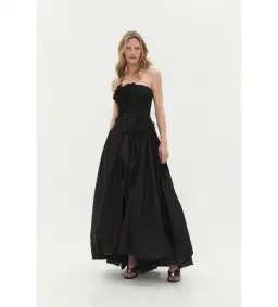 Aje Splendour Flower Gown in Black Size AU8 for rent on The Volte - image 1