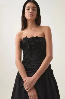 Aje Splendour Flower Gown in Black Size AU8 for rent on The Volte - image 3