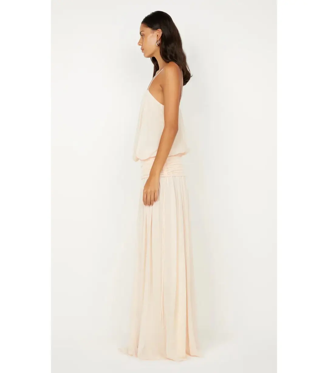Bec & Bridge Camille Blouson Maxi Dress Peach Size 12 for rent on The Volte - main image