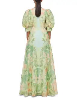 Lucia V Neck Maxi Dress Green Size 10 for rent on The Volte - image 2