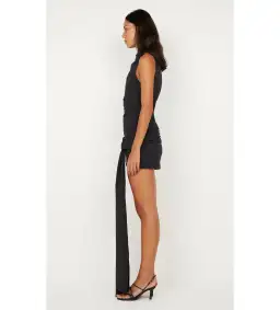 Bec & Bridge Domenic Asym Mini Dress Black Size AU 12 for rent on The Volte - image 3