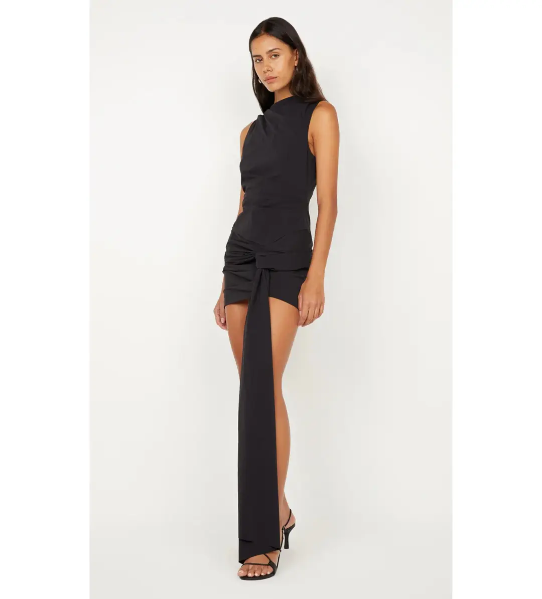 Bec & Bridge Domenic Asym Mini Dress Black Size AU 12 for rent on The Volte - main image