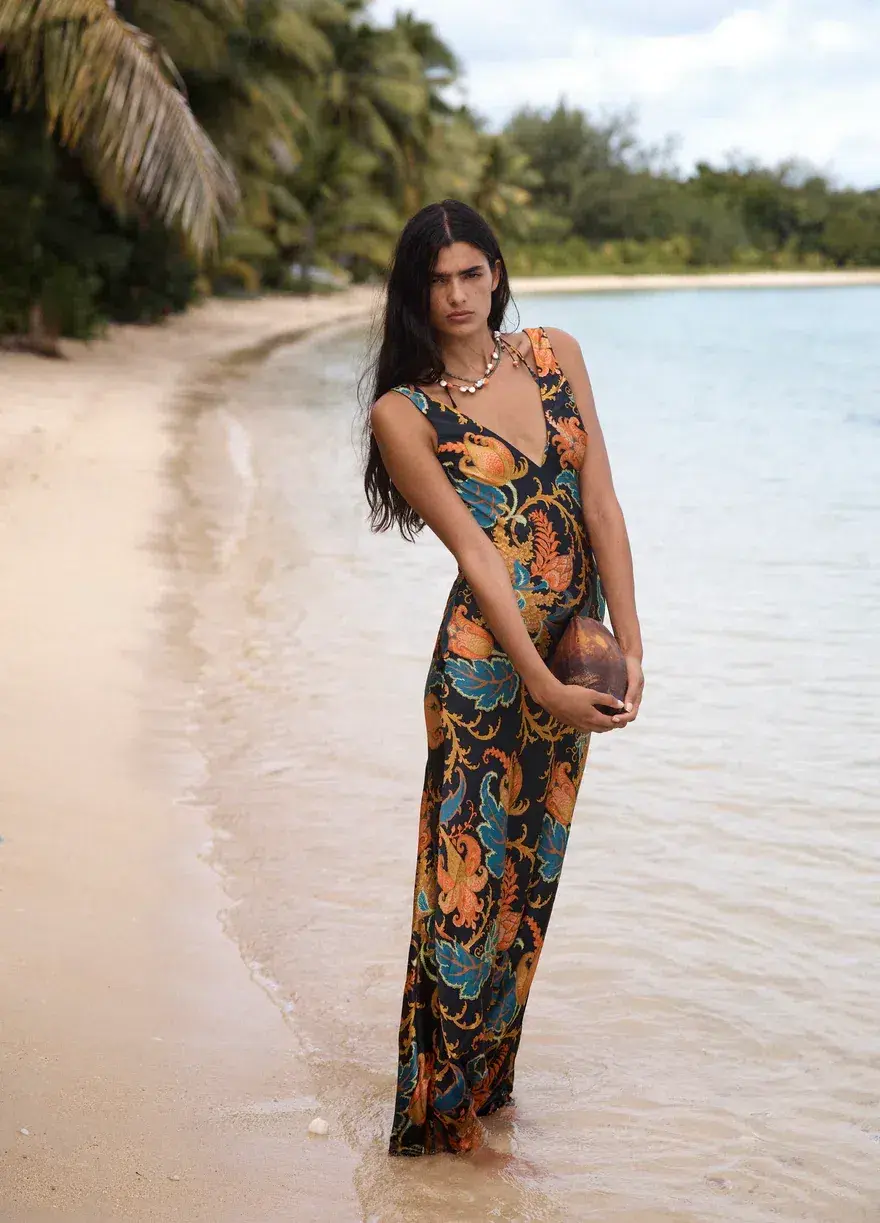 Sir The Label Artiste V Neck Slip Maxi Dress Deschamps Size 0/AU 6 for rent on The Volte - main image