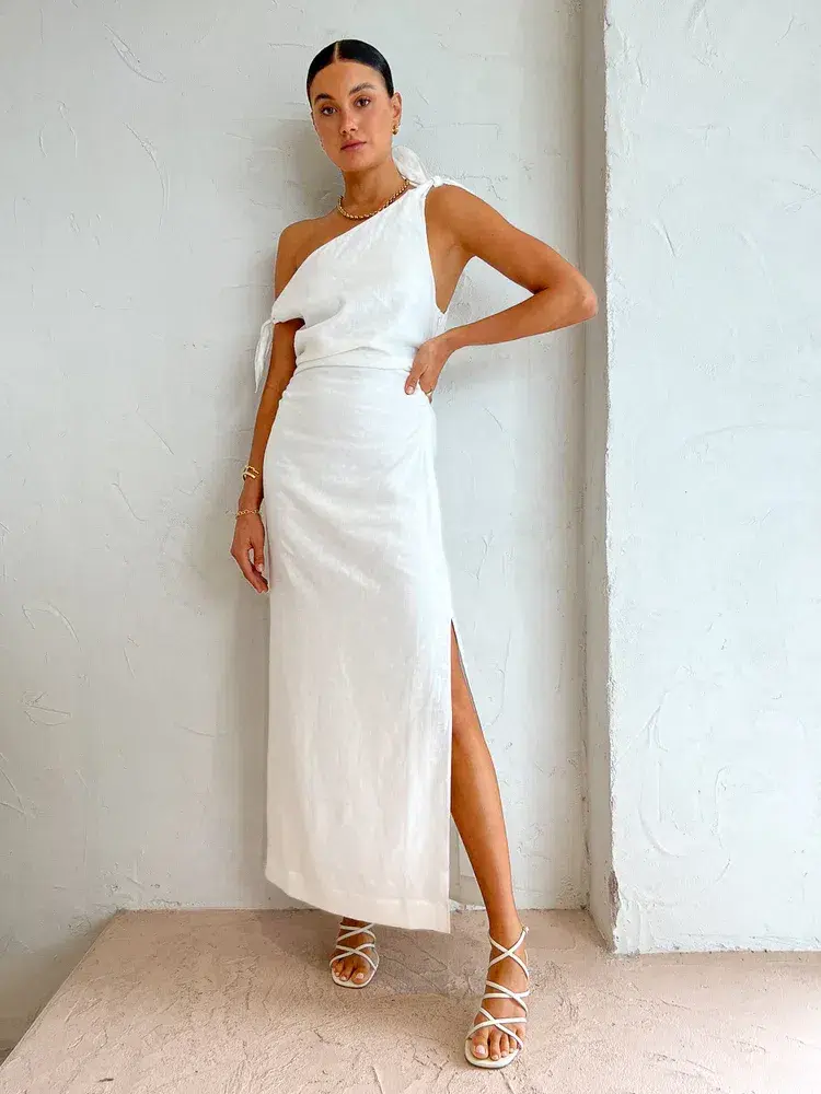 Sir The Label Bettina Off Shoulder Dress White Size 0 / AU 6 for rent on The Volte - main image
