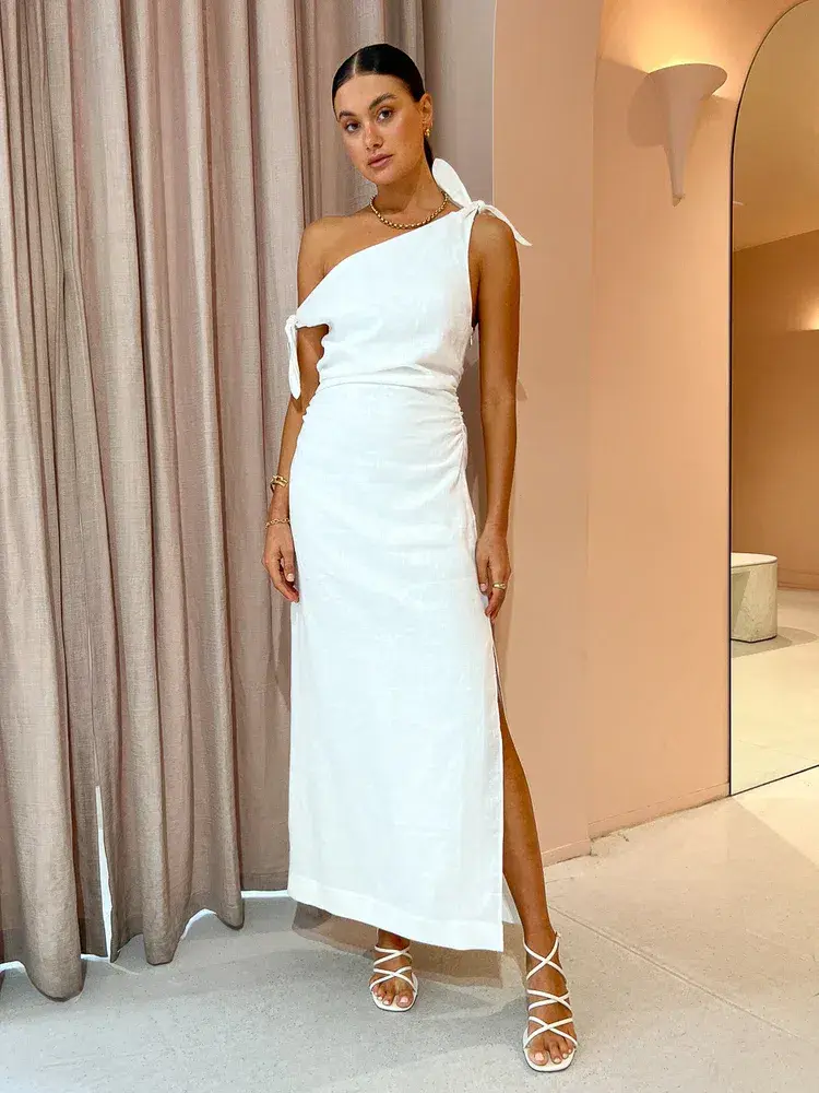 Sir The Label Bettina Off Shoulder Dress White Size 0 / AU 6 for rent on The Volte - main image